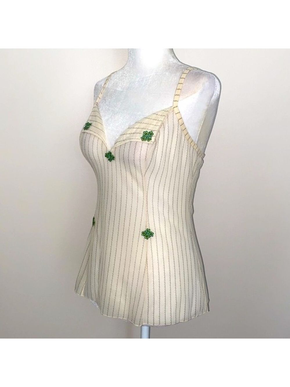 Vintage 90’s Intimissi sheer pin stripe cami - Picture 3 of 11